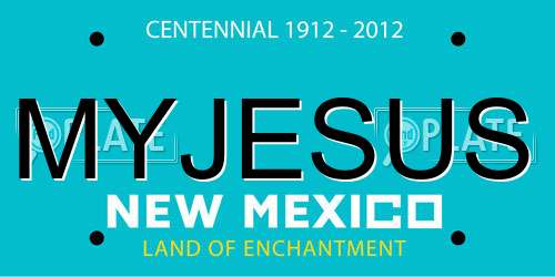 MYJESUS New Mexico License Plate