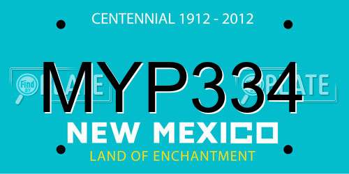 MYP334 New Mexico License Plate
