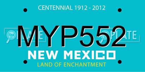 MYP552 New Mexico License Plate
