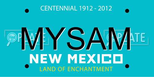 MYSAM New Mexico License Plate