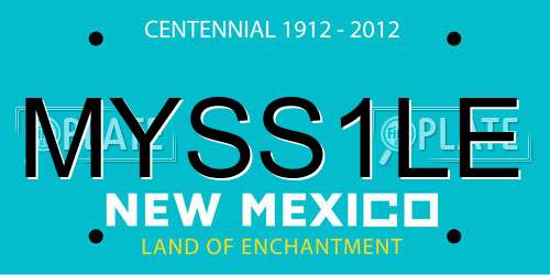 MYSS1LE New Mexico License Plate