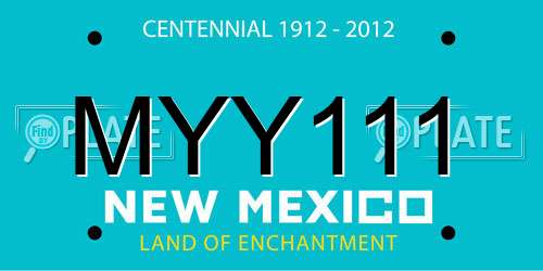 MYY111 New Mexico License Plate