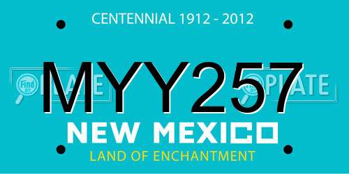 MYY257 New Mexico License Plate