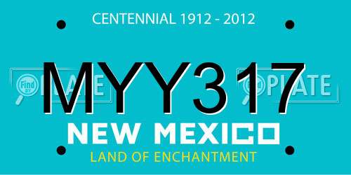 MYY317 New Mexico License Plate