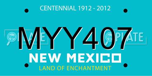 MYY407 New Mexico License Plate