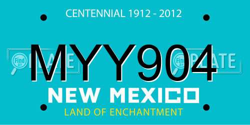 MYY904 New Mexico License Plate