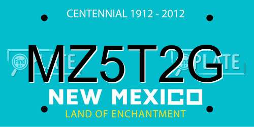 MZ5T2G New Mexico License Plate