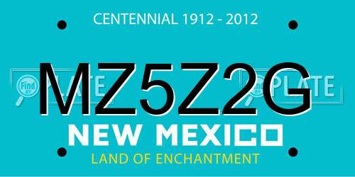 MZ5Z2G New Mexico License Plate