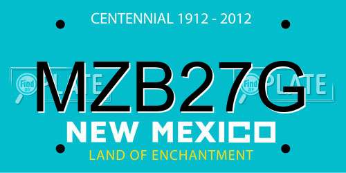 MZB27G New Mexico License Plate
