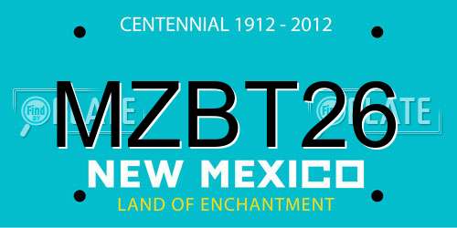 MZBT26 New Mexico License Plate