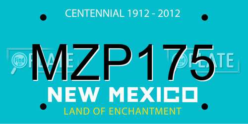 MZP175 New Mexico License Plate