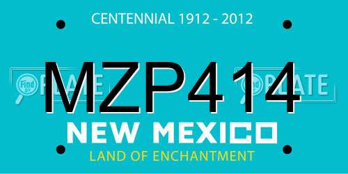 MZP414 New Mexico License Plate