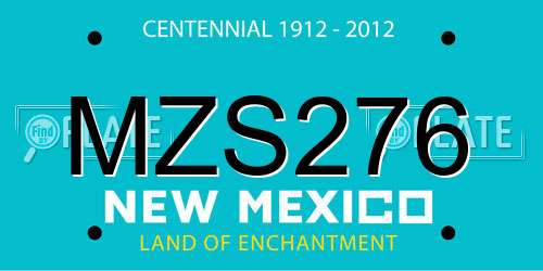 MZS276 New Mexico License Plate