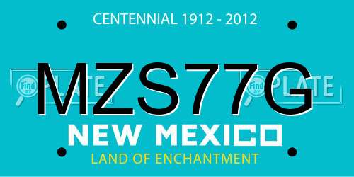 MZS77G New Mexico License Plate