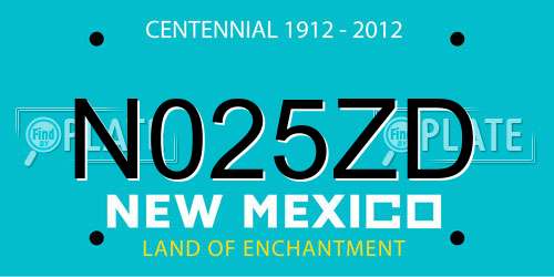 N025ZD New Mexico License Plate