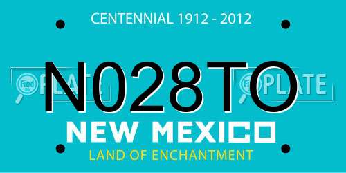 N028TO New Mexico License Plate