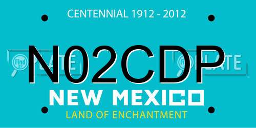 N02CDP New Mexico License Plate