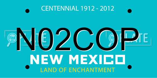 N02COP New Mexico License Plate