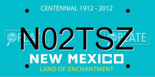 N02TSZ New Mexico License Plate