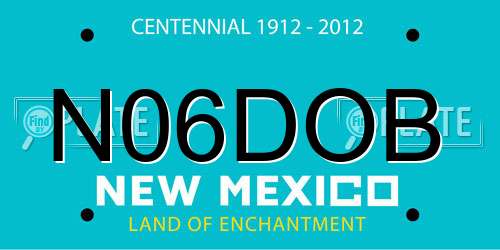 N06DOB New Mexico License Plate