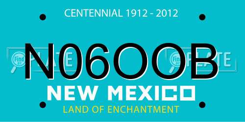 N06OOB New Mexico License Plate