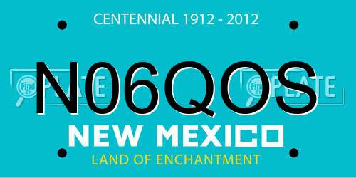N06QOS New Mexico License Plate