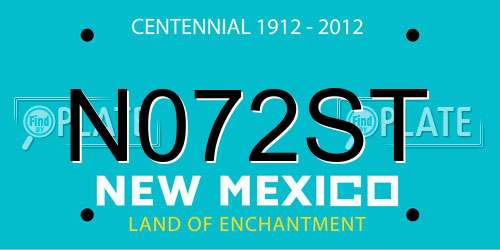 N072ST New Mexico License Plate