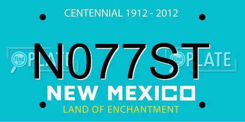 N077ST New Mexico License Plate