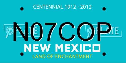 N07COP New Mexico License Plate