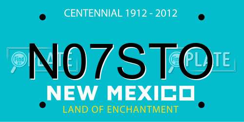 N07STO New Mexico License Plate