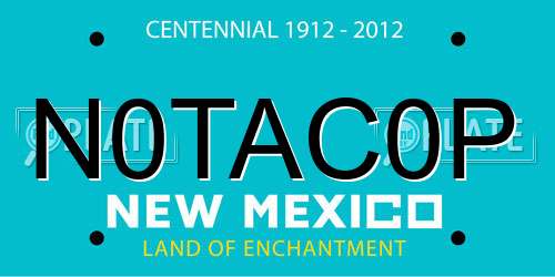 N0TAC0P New Mexico License Plate