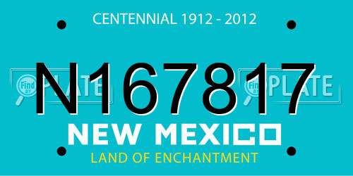 N167817 New Mexico License Plate