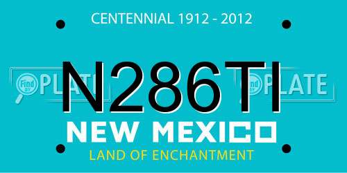 N286TI New Mexico License Plate