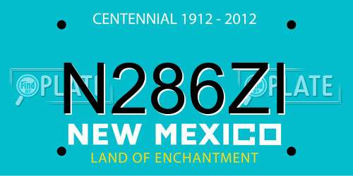 N286ZI New Mexico License Plate