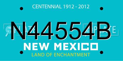 N44554B New Mexico License Plate