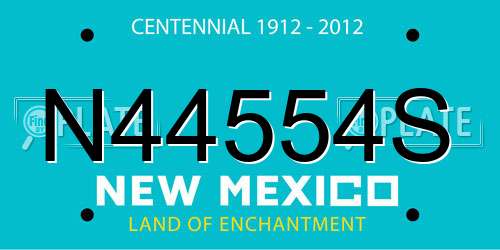 N44554S New Mexico License Plate
