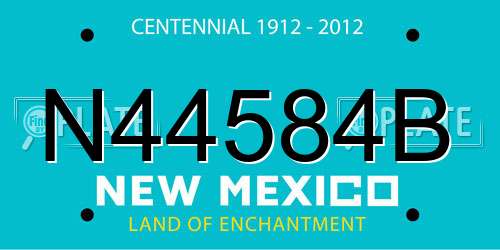 N44584B New Mexico License Plate
