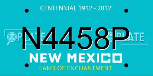 N4458P New Mexico License Plate