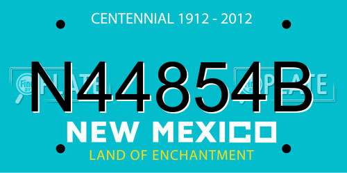 N44854B New Mexico License Plate
