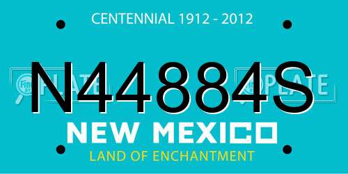 N44884S New Mexico License Plate