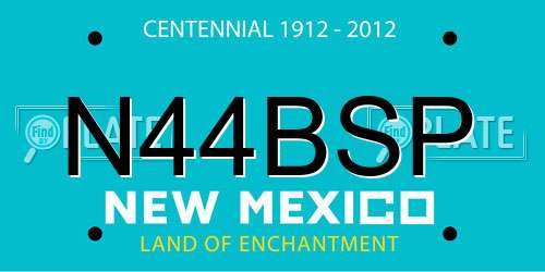 N44BSP New Mexico License Plate