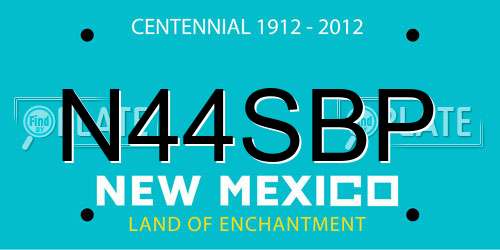 N44SBP New Mexico License Plate