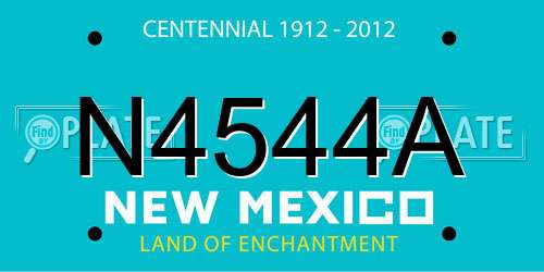 N4544A New Mexico License Plate