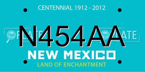 N454AA New Mexico License Plate