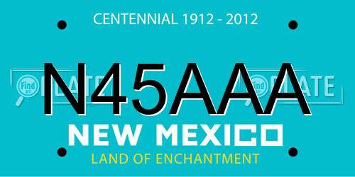 N45AAA New Mexico License Plate