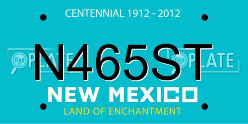 N465ST New Mexico License Plate