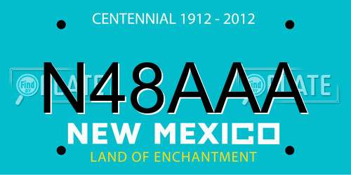 N48AAA New Mexico License Plate