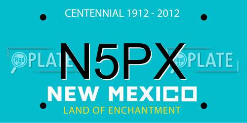 N5PX New Mexico License Plate
