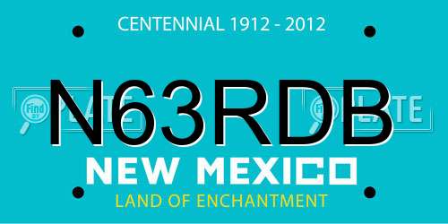N63RDB New Mexico License Plate