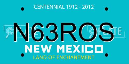 N63ROS New Mexico License Plate